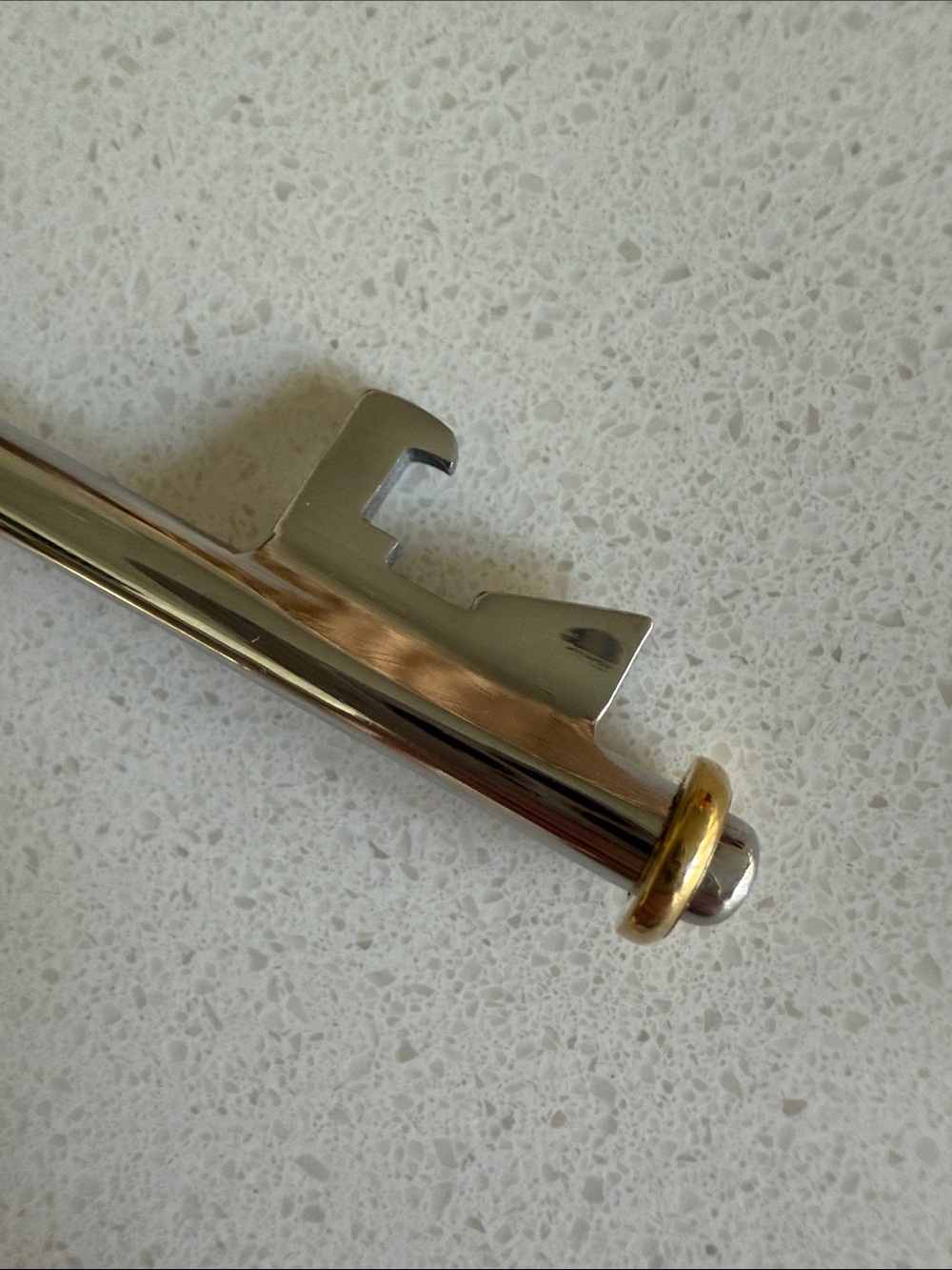 Anthropologie Hotel Key Bottle Opener Gold Silver - Picture 6 of 6